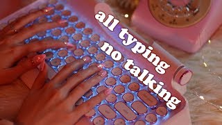 Extremely Relaxing Keyboard Typing ASMR no speaking [upl. by Judye]