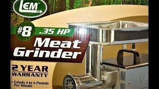 Using an LEM 8 Meat Grinder to Grind Venison [upl. by Nonohcle]