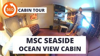 MSC Seaside 360 video  Ocean View Cabin tour [upl. by Nylasor170]