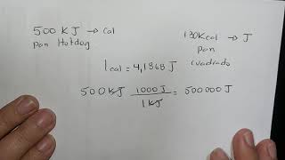 Conversión de Kcal a Julios y KJ a calorias [upl. by Anne-Marie438]