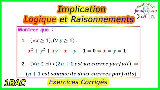 Logique Mathématique  Implication  La Logique  1 Bac SM SEX Exercice 1 [upl. by Repinuj]