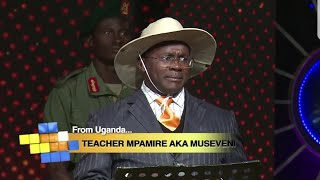 Teacher Mpamire acts Ugandan President in Nairobi Kenya [upl. by Weitman]