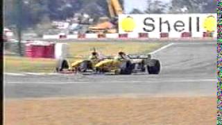 1997 Buenos Aires 3 Ralf Schumacher collides with Fisichella Race [upl. by Orodisi235]