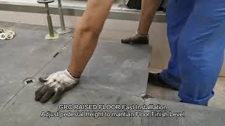 How To Install GRC Glassfibre Reinforced Concrete Raised Floor❓  Huiya Access Floor System [upl. by Yldarb]