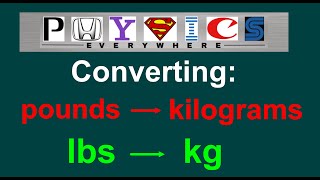 EASY Converting pounds lbs to kilograms kg [upl. by Brannon]