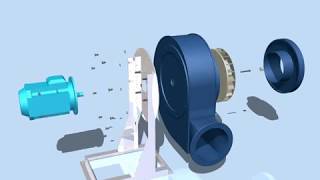 Centrifugal Fan working  Centrifugal fan animation  How Centrifugal fan works  Centrifugal blower [upl. by Egap]