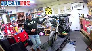 Rebuilding Ducati S2R 1000 forks with Mr Mustard  The Experience  Ducati NYC Vlog v1631 [upl. by Edobalo]