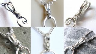 Jewelry Tutorial  Wire Wrapped Bail for Pendants [upl. by Zitella]