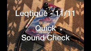 leqtique 1111 レビュー QUICKSOUND CHACKクイックサウンドチェック [upl. by Carmelo769]