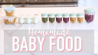 HOW TO MAKE BABY FOOD HOMEMADE PUREES  Angela Lanter [upl. by Banky241]