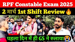 RPF Constable 2 march 1st shift Review  Rpf Exam Analysis toay  Student saviour [upl. by Naleek]