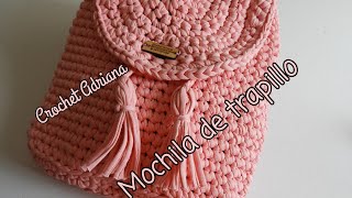 mochila de trapillo 1  Crochet [upl. by Kaule927]