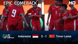 FULL HIGHLIGHTS INDONESIA U16 vs TIMOR LESTE U16  AFC U16 CHAMPIOSHIP [upl. by Zia397]