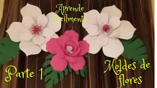 MOLDES para hacer FLORES EN GOMA EVA O FOAMI parte 1 [upl. by Folberth37]