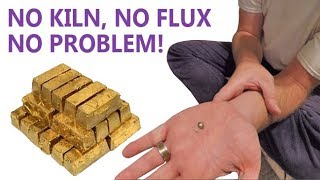 Melt GOLD in 2 minutes NO KILN NO BS [upl. by Adalia177]