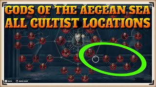 Assassins Creed Odyssey All GODS OF THE AEGEAN SEA Cultist Locations  Cult Unmasked Trophy [upl. by Sheldon]