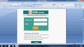 IDBI mobile netbanking [upl. by Hurleigh]