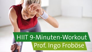 HIIT  High Intensity Interval Training mit Prof Froböse und Vanessa Blumenthal 9MinutenWorkout [upl. by Tamas174]