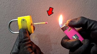 COMO ABRIR UM CADEADO COM FÓSFORO  HOW TO OPEN A LOCK DIY [upl. by Zilla880]