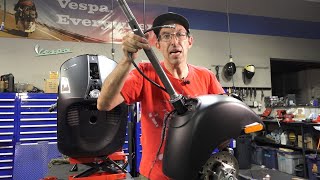 How To Remove ForkChange Front Fender on a Modern Vespa [upl. by Olin]