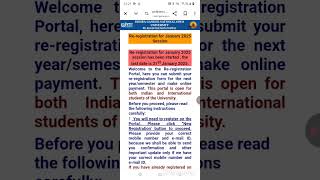 IGNOU Re registration Extended Update 2025 ignou howtogetignousolvedassignme [upl. by Hughmanick]