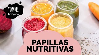 Recetas de PAPILLAS NUTRITIVAS para bebés de 7 y 8 meses [upl. by Pauli]