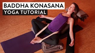 Baddha Konasana for Beginners  Restorative Yoga with Props [upl. by Kelsey]