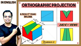 Orthographic ProjectionProblem 2 [upl. by Annaillil]