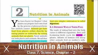 CLASS 7 SCIENCE CHAPTER 2 NCERT Nutrition in Animals [upl. by Materse]