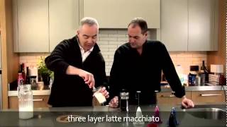 aerolatte  milk frother makes three layer caffè latte macchiato [upl. by Ecnahs]