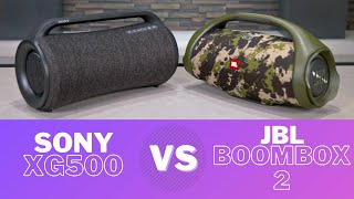 Sony XG500 vs JBL Boombox 2 [upl. by Eixor]