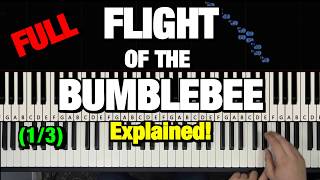 FLIGHT OF THE BUMBLEBEE PIANO TUTORIAL [upl. by Olenolin]