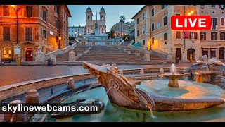 Recorded Footage Live Webcam from Piazza di Spagna  Rome [upl. by Landis]