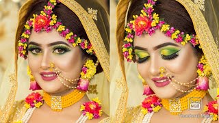 Holud Bridal Makeup Tutorial  Nadia’s Makeover [upl. by Plafker]