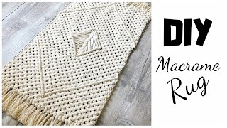 DIY Macrame Rug Tutorial [upl. by Philips917]