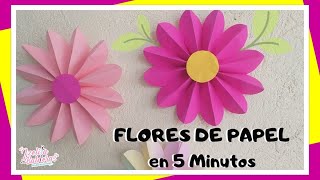 Como hacer FLORES DE PAPEL fáciles En Menos de 5 MINUTOS [upl. by Bengt]