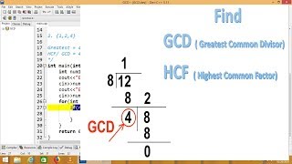 gcd of two numbers in c  cpp programming video tutorial [upl. by Bristow]