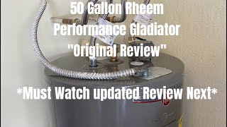 50 gallon Rheem Performance Platinum electric water heater review Watch Updated Review [upl. by Redliw]