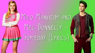 Milo Manheim and Meg Donnelly  Someday Lyrics [upl. by Bum844]