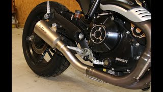 LeoVince LV 10 Exhaust Install Sound Ride Ducati Scrambler Icon Dark [upl. by Dichy]