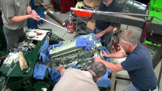 1967 Austin Healey 3000 BJ8 Engine and Trans Installation [upl. by Dygall37]