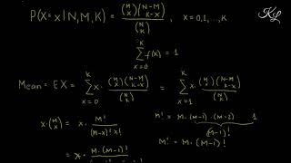 HyperGeometric Distribution  Derivation of Mean and Variance English [upl. by Kilroy554]