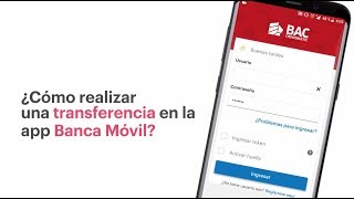 Cómo realizar una transferencia desde tu Banca Móvil  BAC Credomatic [upl. by Silloc]