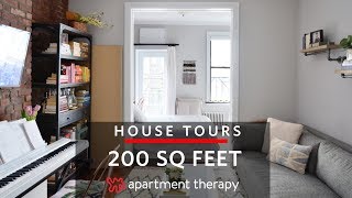 A 200SquareFoot Studio  House Tours  Apartment Therapy [upl. by Rehtnug]