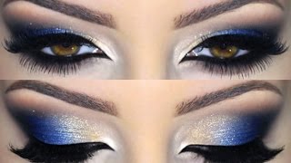 Gold and Cobalt Blue MakeUp Tutorial  Mellissa Samways [upl. by Pollie934]