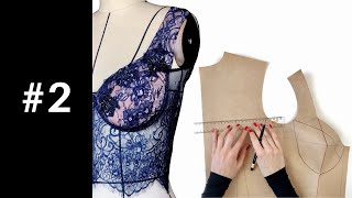 How to make the bustier pattern using basic block an idea for your inspiration [upl. by Comyns]