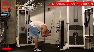 Abs Exercises  STANDING CABLE CRUNCH [upl. by Ymled909]