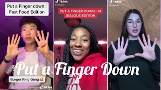 ✨PUT A FINGER DOWN CHALLENGE✨ TIKTOK COMPILATION 1 [upl. by Alaekim]