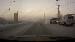 Yellowknife NWT Canada  Extreme cold December 13 2013 HD [upl. by Alur]