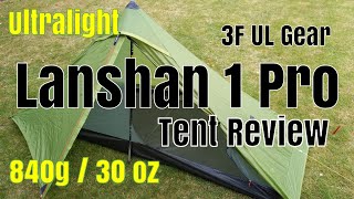 3F UL Gear Lanshan 1 Pro Tent Review amp seam seal  Ultralightweight Trekking Pole Tent [upl. by Ahearn283]